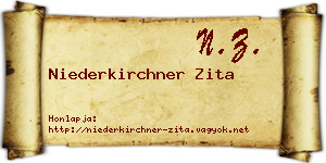 Niederkirchner Zita névjegykártya